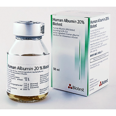 Human Albumin 20% 50 mL IV  infusion Vial